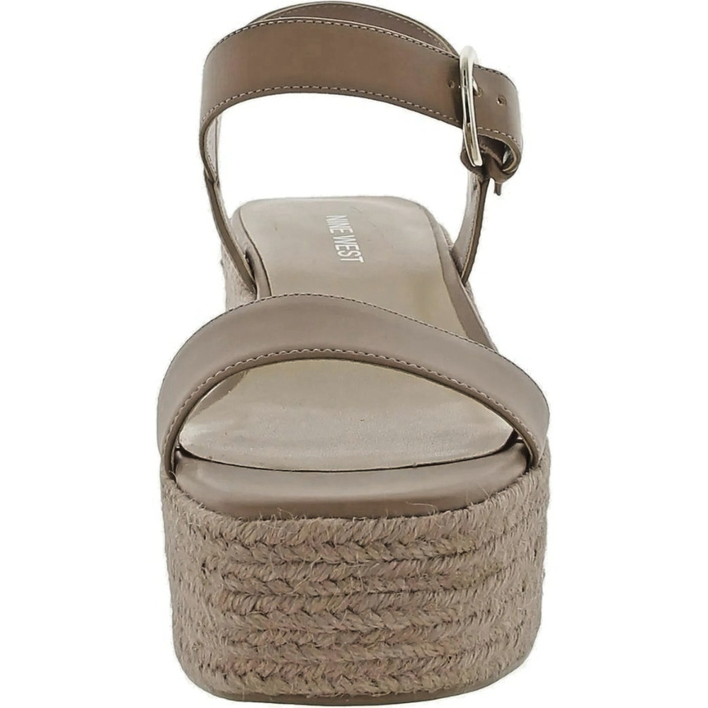 Nine West Women Classic Chunky Dark Espadrille Platform Sandal TAN BEIGE 9 M - Picture 4 of 13